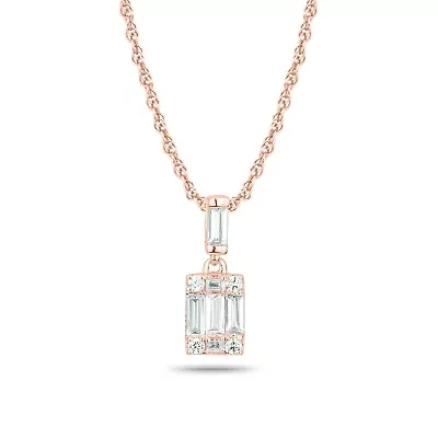 1/6 ct. t.w Natrual White Diamond Solitaire Pendant Necklace 10K Gold