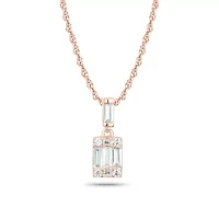 1/6 ct. t.w Natrual White Diamond Solitaire Pendant Necklace 10K Gold