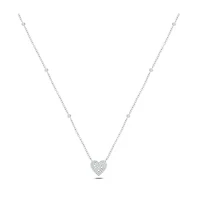 1/4 ct. t.w White Diamond Heart Pendant Necklace 10K Gold