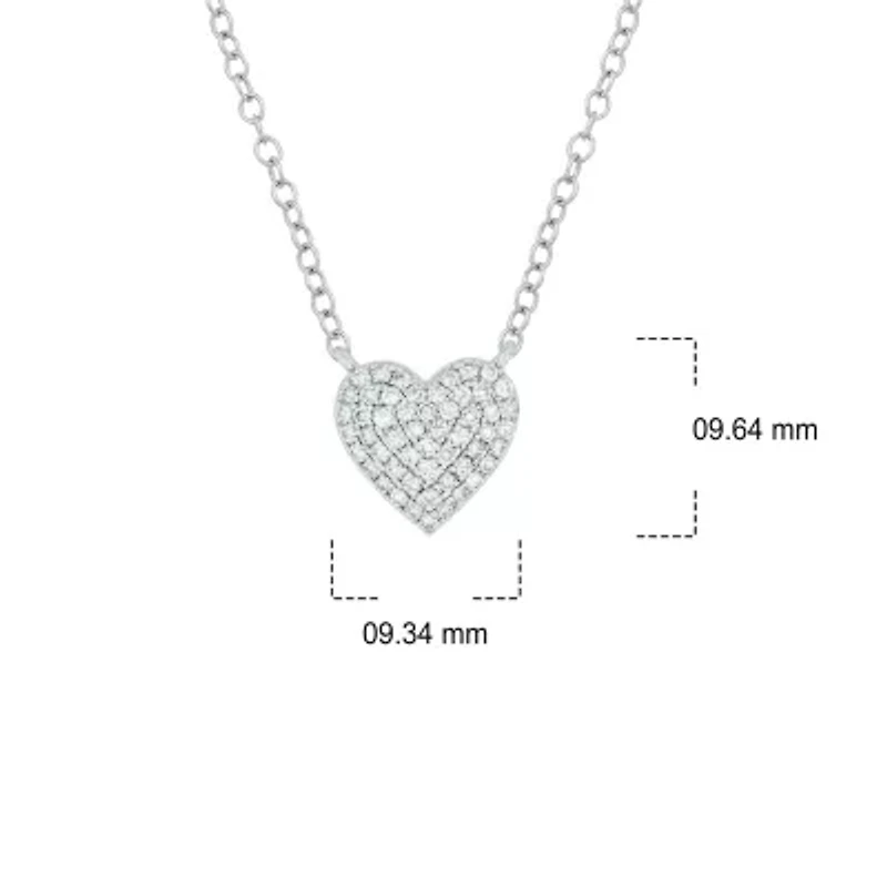 1/4 ct. t.w White Diamond Heart Pendant Necklace 10K Gold