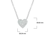 1/4 ct. t.w White Diamond Heart Pendant Necklace 10K Gold