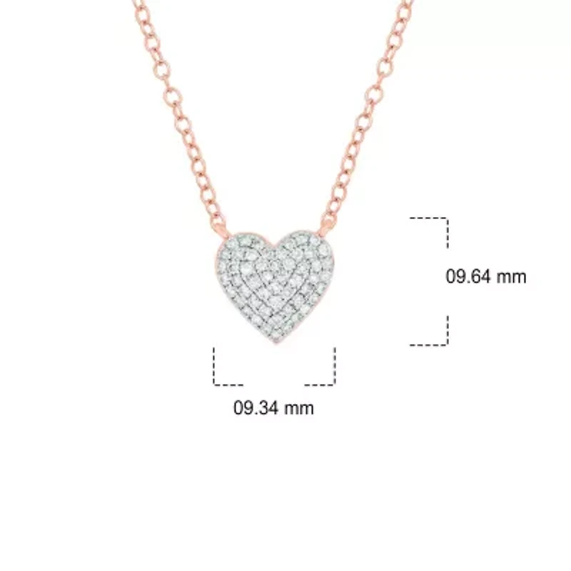 1/4 ct. t.w White Diamond Heart Pendant Necklace 10K Gold