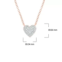 1/4 ct. t.w White Diamond Heart Pendant Necklace 10K Gold