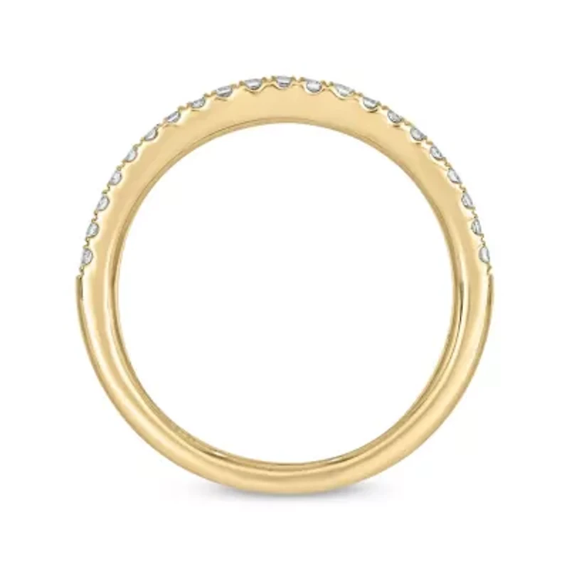 1/4 ct.t.w. Diamond Countour Anniversary Band 14KT Yellow Gold