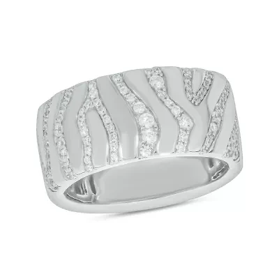 5/8 ct.t.w. Diamond Zabra Stripe Anniversary Band 14KT Yellow Gold