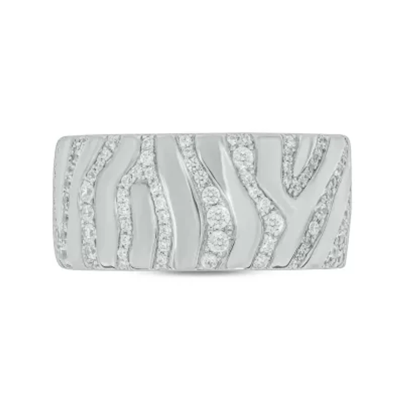 5/8 ct.t.w. Diamond Zabra Stripe Anniversary Band 14KT Yellow Gold