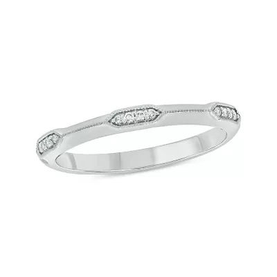 Diamond Accent Anniversary Band 14K White Gold