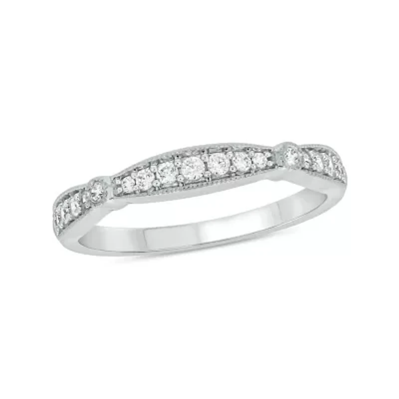 1/6 carat, Diamond Milgrain Anniversary Ring 14K Yellow Gold