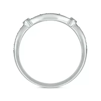 1/6 carat, Diamond Milgrain Anniversary Ring 14K Yellow Gold