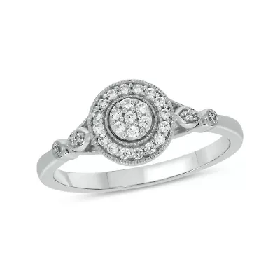 1/5 carat, Diamond Round Clustre Composite,Marquise Composite Ring 14K Yellow Gold