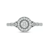 1/5 carat, Diamond Round Clustre Composite,Marquise Composite Ring 14K Yellow Gold