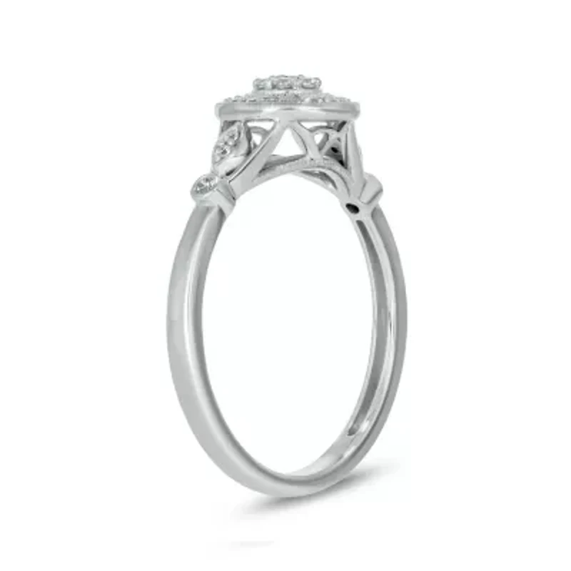 1/5 carat, Diamond Round Clustre Composite,Marquise Composite Ring 14K Yellow Gold