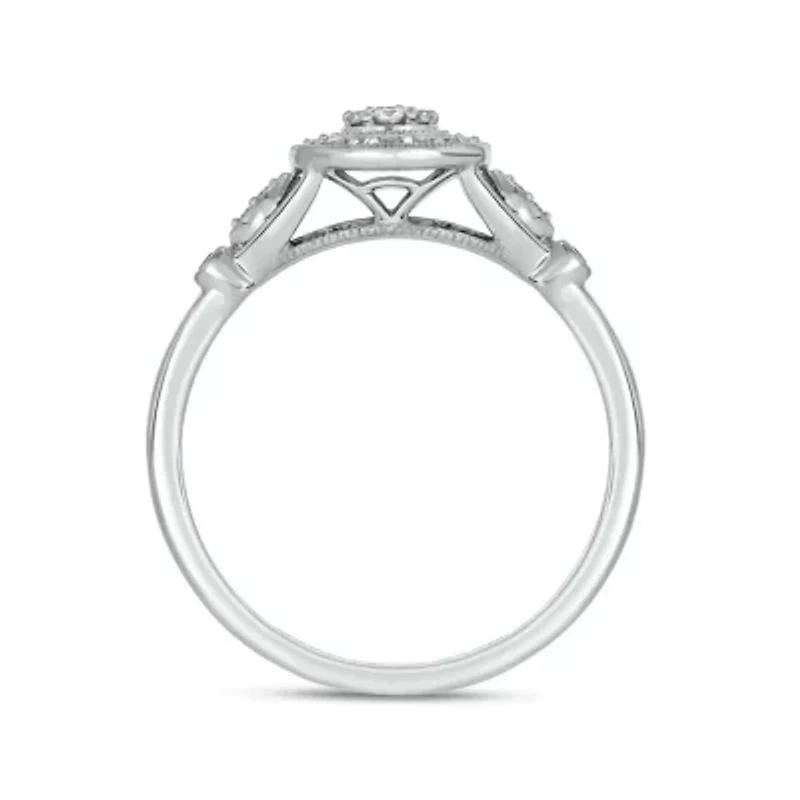 1/5 carat, Diamond Round Clustre Composite,Marquise Composite Ring 14K Yellow Gold