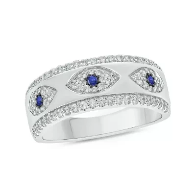 1/2 carat, Diamond Evil Eye, Colorstone Ring 14K Yellow Gold