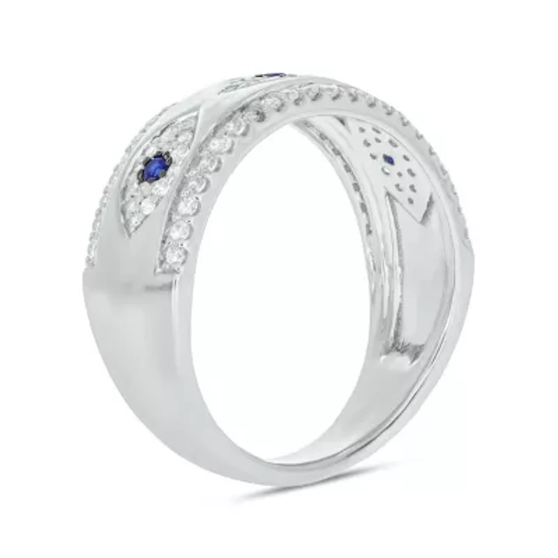 1/2 carat, Diamond Evil Eye, Colorstone Ring 14K White Gold