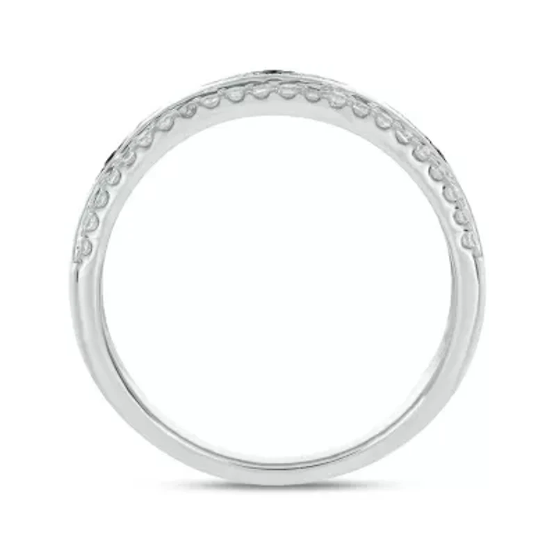 1/2 carat, Diamond Evil Eye, Colorstone Ring 14K White Gold