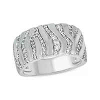 1/3 carat, Diamond Zebra Collection Ring 14K White Gold