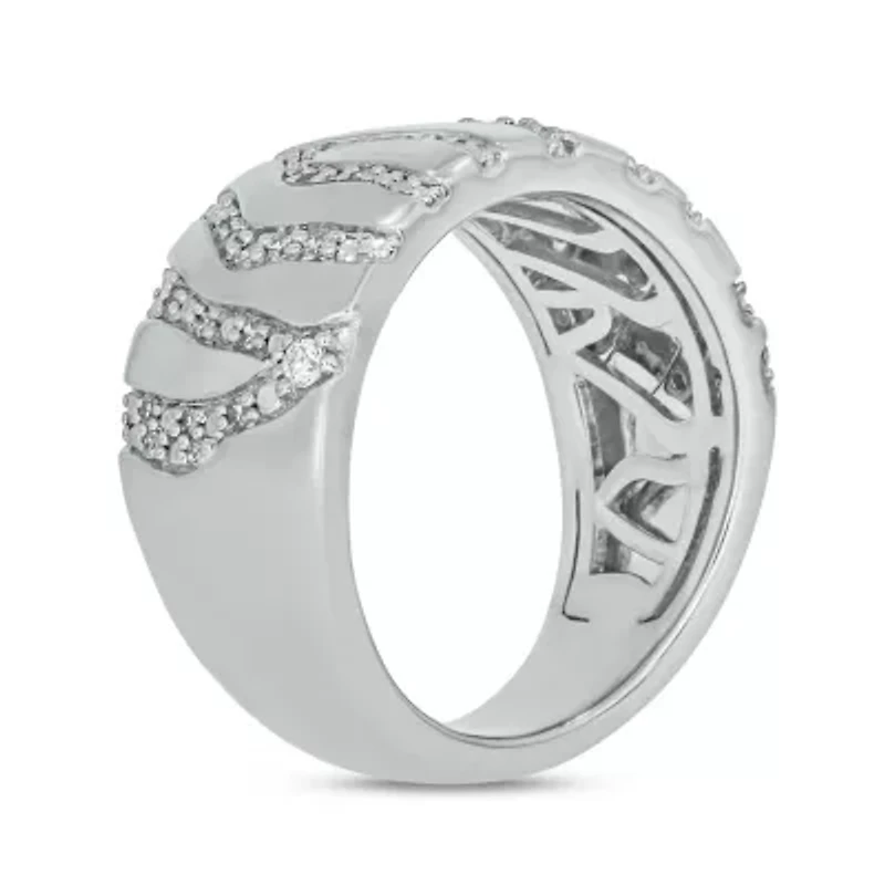 1/3 carat, Diamond Zebra Collection Ring 14K White Gold