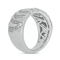 1/3 carat, Diamond Zebra Collection Ring 14K White Gold