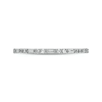 1/5 carat,Diamond Round & Baguette,Stack Band 14K White Gold