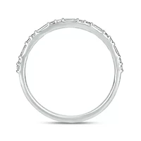 1/5 carat,Diamond Round & Baguette,Stack Band 14K White Gold