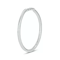 Diamond Accent Contour Anniversary Ring 14K Yellow Gold