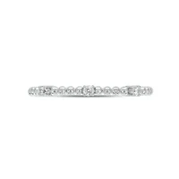 Diamond Accent Beads,Stack Anniversary Band 14K Yellow Gold
