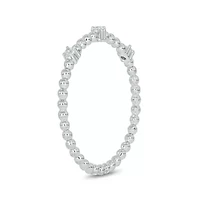 Diamond Accent Beads,Stack Anniversary Band 14K Yellow Gold