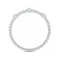Diamond Accent Beads,Stack Anniversary Band 14K Yellow Gold