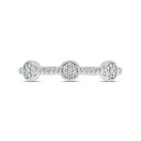 Diamond Accent Round Cluster,Rope Anniversary Band 14K Yellow Gold