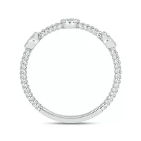 Diamond Accent Round Cluster,Rope Anniversary Band 14K Yellow Gold