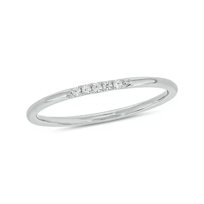 Diamond Accent Stone,Stack Anniversary Band 14K Yellow Gold