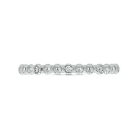 Diamond Accent Beads,Stack Band Anniversary 14K Yellow Gold