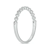 Diamond Accent Beads,Stack Band Anniversary 14K Yellow Gold