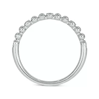 Diamond Accent Beads,Stack Band Anniversary 14K Yellow Gold