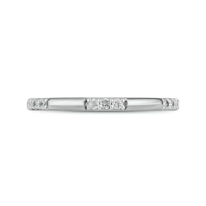 1/10 carat, Diamond Stack Band Ring 14K White Gold