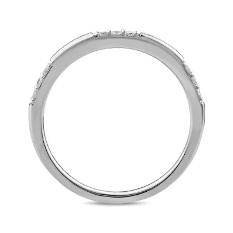 1/10 carat, Diamond Stack Band Ring 14K White Gold