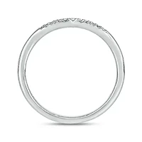 Diamond Accent Contour Anniversary Ring 14K Yellow Gold
