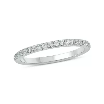 1/4 carat, Diamond Half Eternity Band Ring 14K White Gold