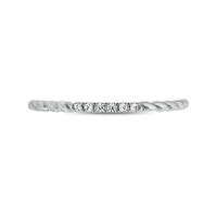 Diamond Accent Rope,Stack Anniversary Band 14K White Gold