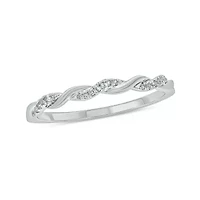 Diamond Accent Twist,Stack Band Anniversary 14K Yellow Gold