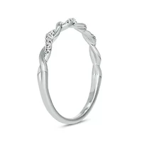 Diamond Accent Twist,Stack Band Anniversary 14K Yellow Gold