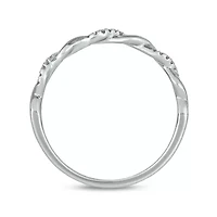 Diamond Accent Twist,Stack Band Anniversary 14K Yellow Gold