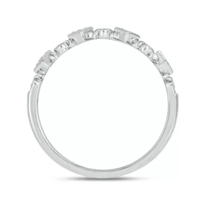 1/10 carat, Diamond Alternate Motifs,stone Stack Band Ring 14K Yellow Gold