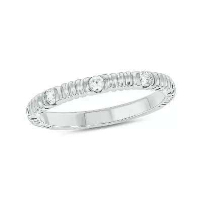 1/5 Carat, Diamonds Spaced Ring 14K White Gold
