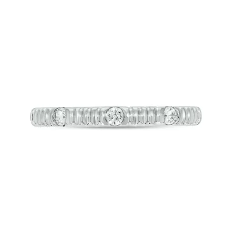 1/5 Carat, Diamonds Spaced Ring 14K Yellow Gold