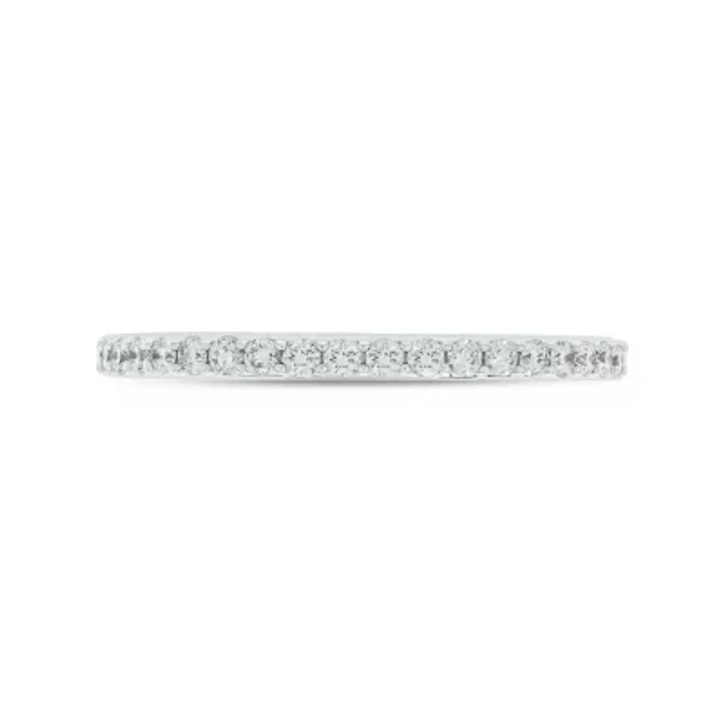 3/8 Carat, Diamonds Anniversary Ring 14K White Gold