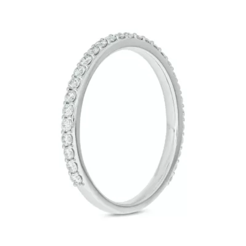 3/8 Carat, Diamonds Anniversary Ring 14K White Gold