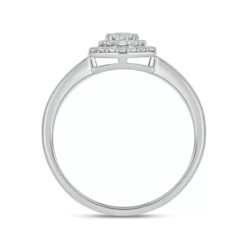 1/3 Carat, Diamonds Halo Ring, Solitaire Look,Timeless Brilliance Ring 10K Yellow Gold