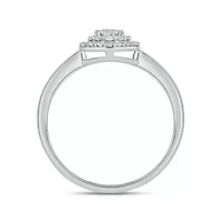 1/3 Carat, Diamonds Halo Ring, Solitaire Look,Timeless Brilliance Ring 10K Yellow Gold